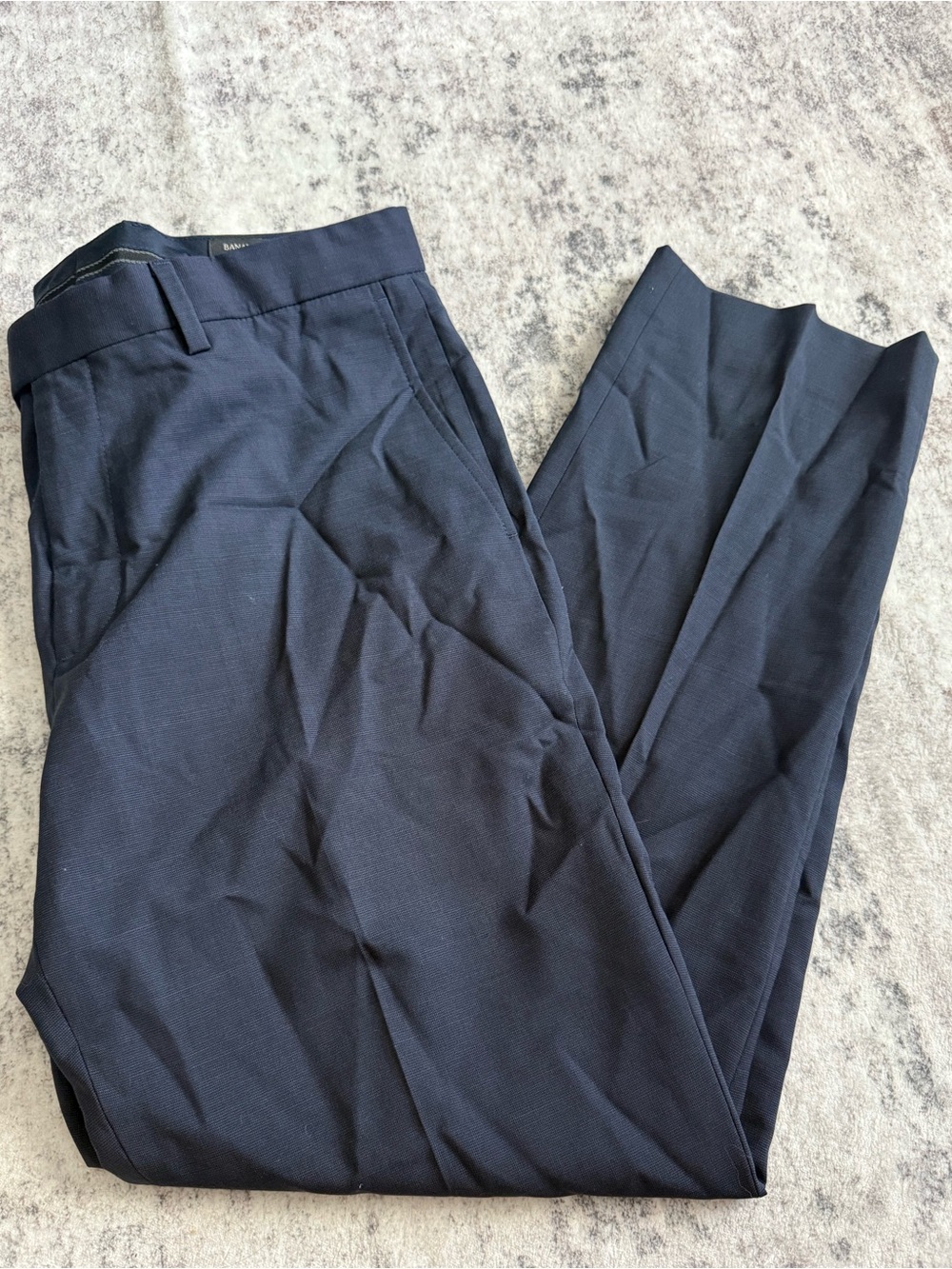 Banana Republic Navy Dress Pants - Tailored Straight Leg